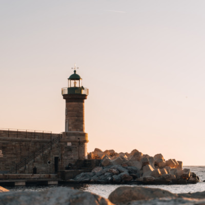 Vieux port de Bastia au lever de soleil