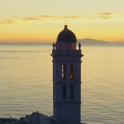 Bastia et son port au lever de soleil
