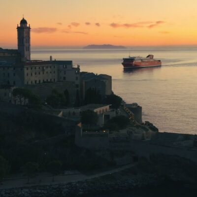 Bastia au lever de soleil