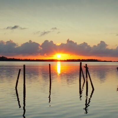 Lever de soleil à l'étang d'Urbinu