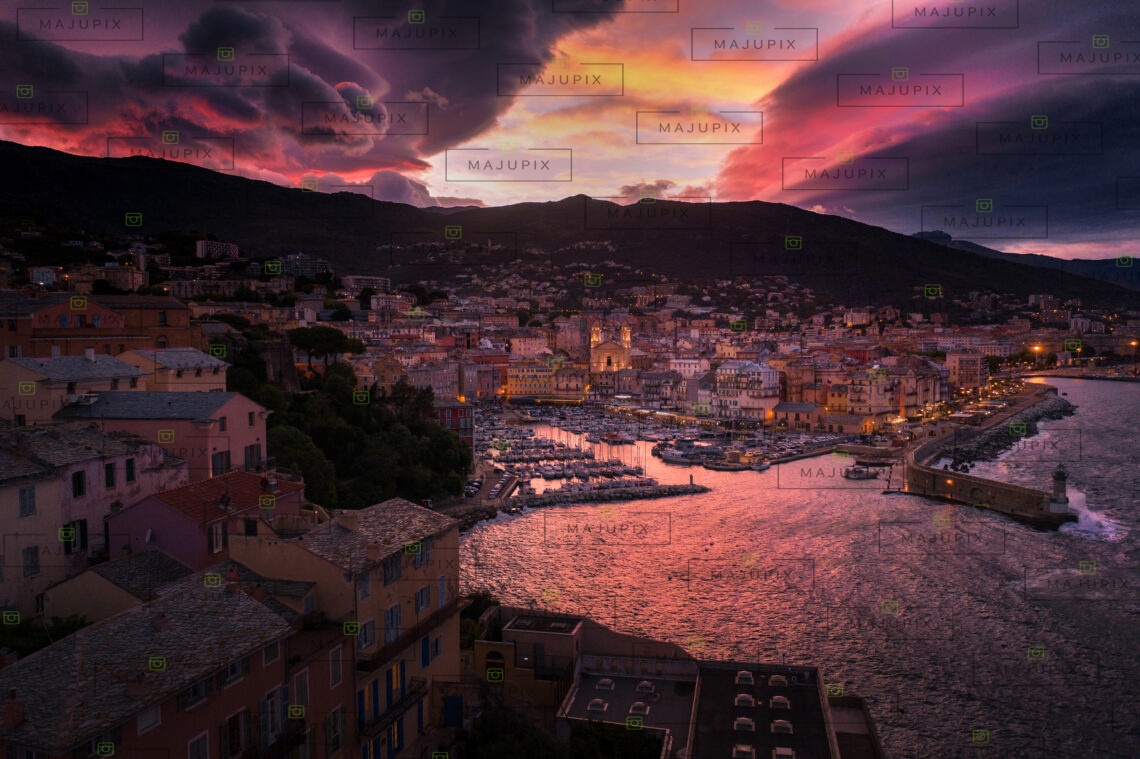 Coucher de soleil sur Bastia