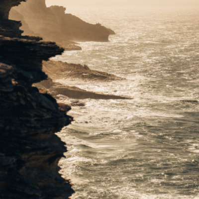 Tempête sur les falaises de Bonifacio