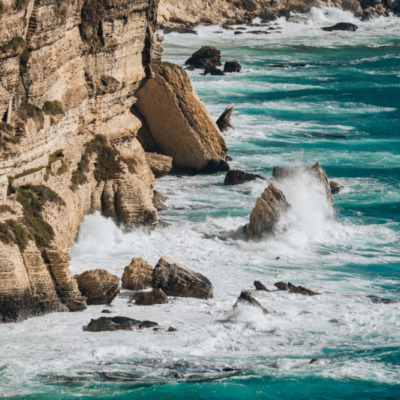 Tempête sur les falaises de Bonifacio