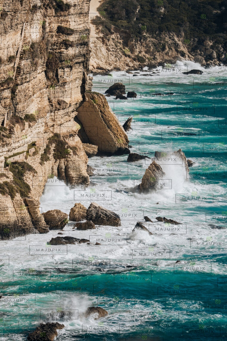 Tempête sur les falaises de Bonifacio