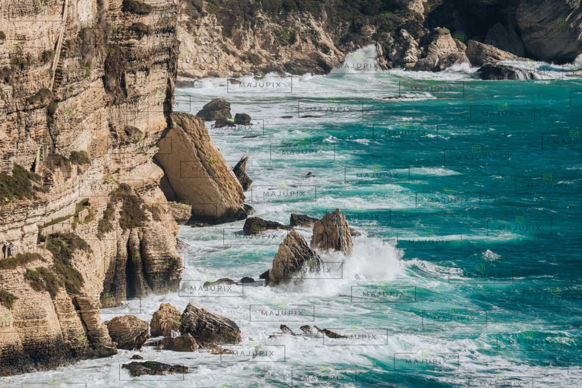 Tempête sur les falaises de Bonifacio