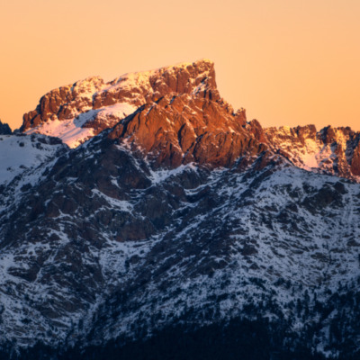 La Paglia Orba au lever du soleil