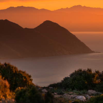 Coucher de soleil depuis le  Moulin Mattei