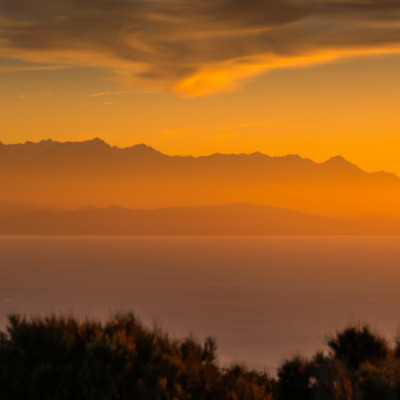 Coucher de soleil depuis le Moulin Mattei