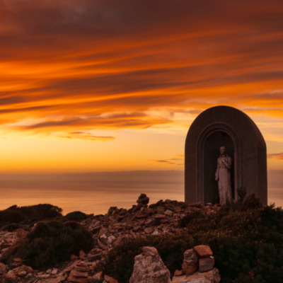 Statue de Sainte Devote au Moulin Mattei
