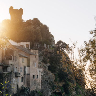 Nonza au coucher de soleil