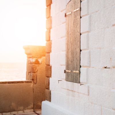Phare de la Madonetta à Bonifacio au coucher de soleil