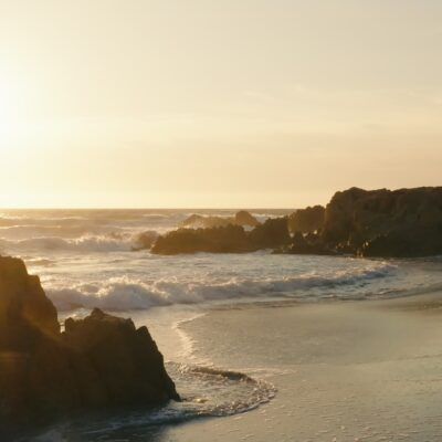 Plage de l'Ostriconi au coucher de soleil