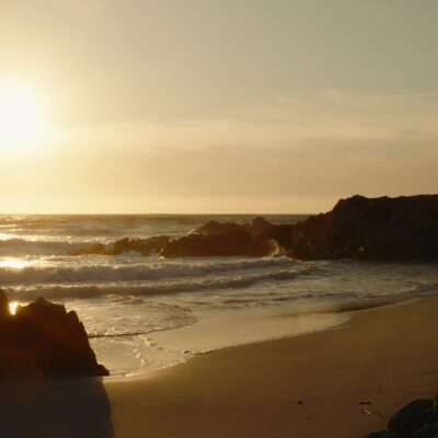 Plage de l'Ostriconi au coucher de soleil