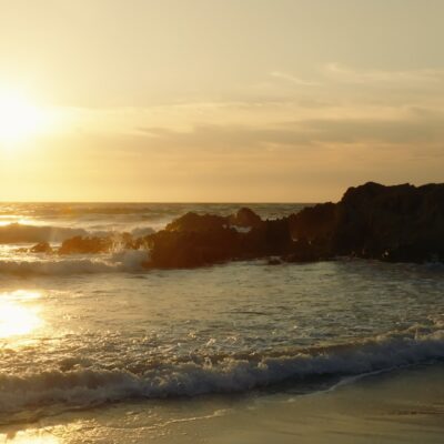 Plage de l'Ostriconi au coucher de soleil