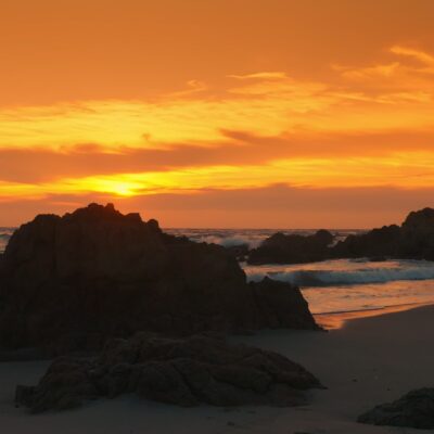 Plage de l'Ostriconi au coucher de soleil
