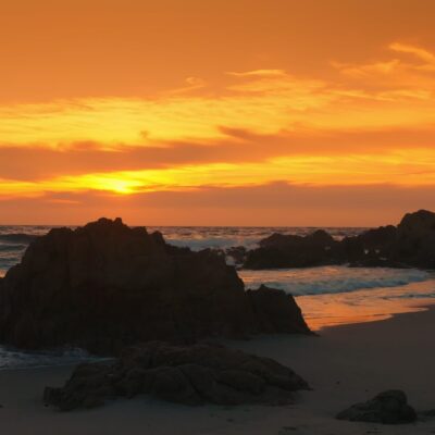 Plage de l'Ostriconi au coucher de soleil