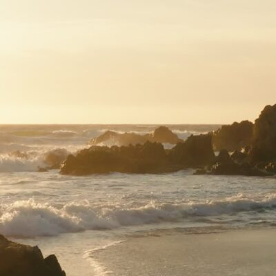 Plage de l'Ostriconi au coucher du soleil