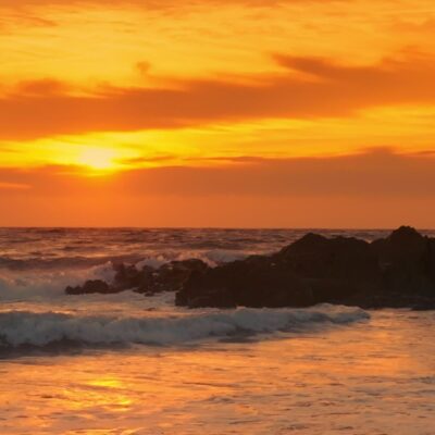 Plage de l'Ostriconi au coucher de soleil