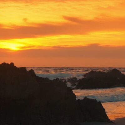Plage de l'Ostriconi au coucher de soleil
