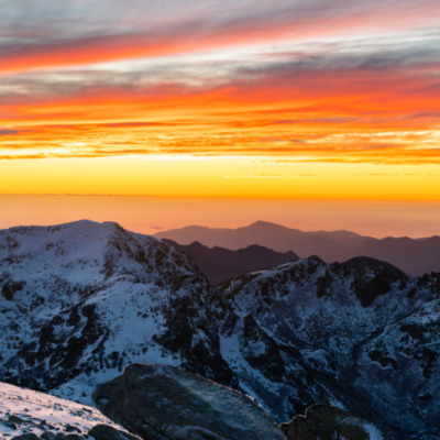 Coucher de soleil depuis le Monte Renosu