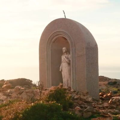 Statue de Sainte Devote au moulin Mattei