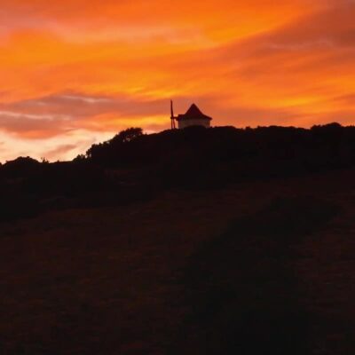 Le Moulin Mattei au coucher de soleil