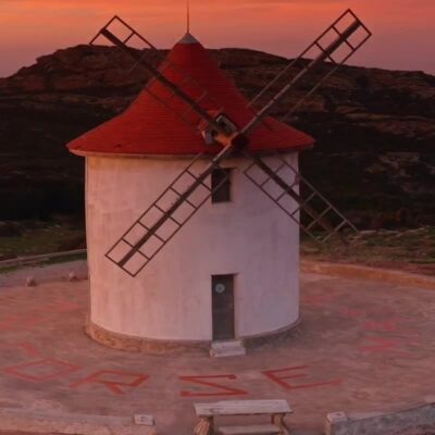 Le Moulin Mattei au coucher de soleil