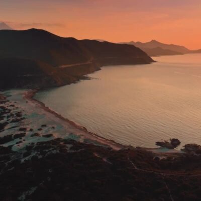 Plage de l'Ostriconi au coucher de soleil