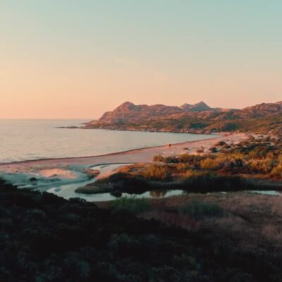 Plage de l'Ostriconi au coucher de soleil