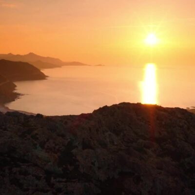 Plage de l'Ostriconi au coucher de soleil