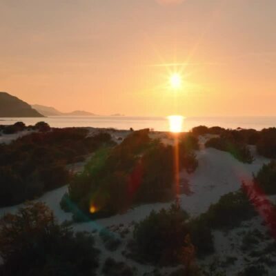 Plage de l'Ostriconi au coucher de soleil