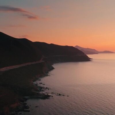 Plage de l'Ostriconi au coucher du soleil