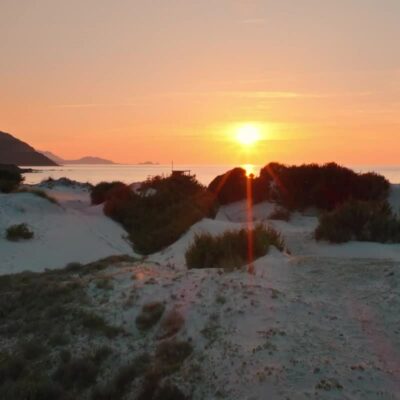 Plage de l'Ostriconi au coucher de soleil