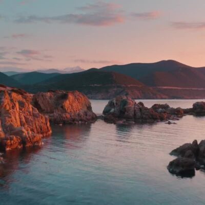 Plage de l'Ostriconi au coucher de soleil
