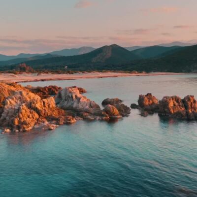 Plage de l'Ostriconi au coucher de soleil