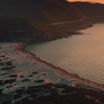Plage de l'Ostriconi au coucher du soleil