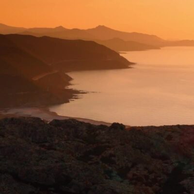 Plage de l'Ostriconi au coucher de soleil