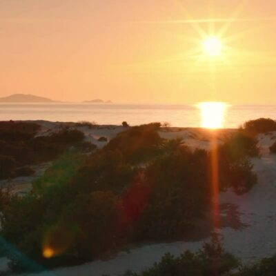 Plage de l'Ostriconi au coucher de soleil