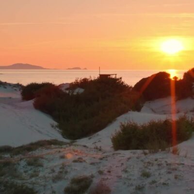 Plage de l'Ostriconi au coucher de soleil