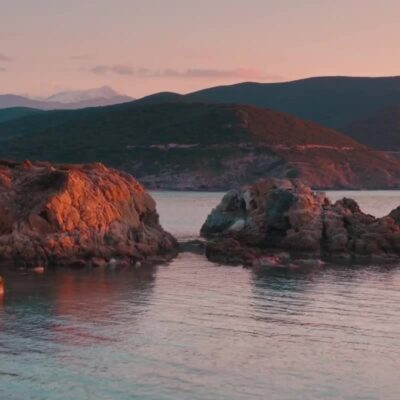 Plage de l'Ostriconi au coucher de soleil