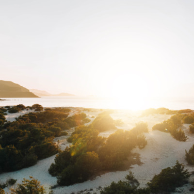 Plage de l'Ostriconi au coucher de soleil