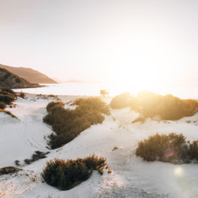 Plage de l'Ostriconi au coucher de soleil