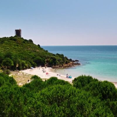Plage de Fautea et sa tour génoise